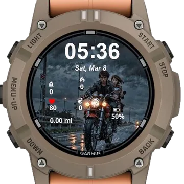 Stormy Ride Garmin watch face preview