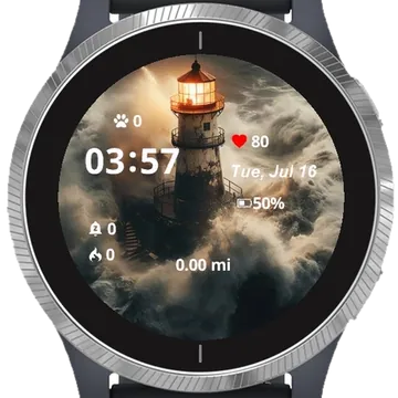Stormy Waves Garmin watch face preview