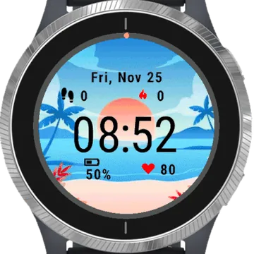 Summer Background Garmin watch face preview