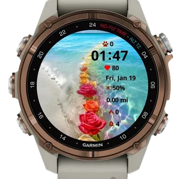 Summer Flowers Garmin watch face preview