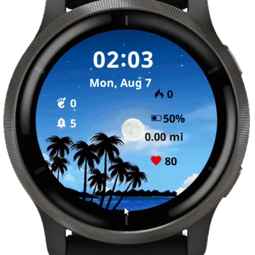 Summer Night Garmin watch face preview