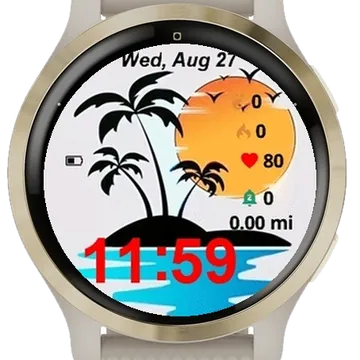 Summer Garmin watch face preview