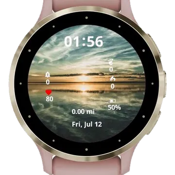 Sun Clouds Sky Garmin watch face preview
