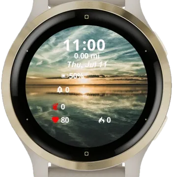 Sun Clouds Garmin watch face preview