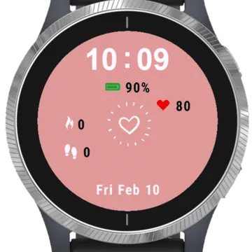 Sun Heart Garmin watch face preview