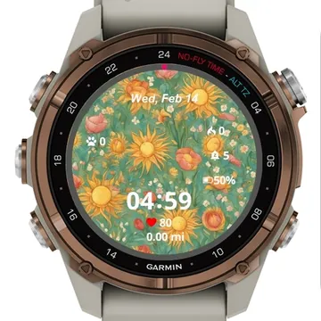 Sun-kissed Spring Garmin watch face preview