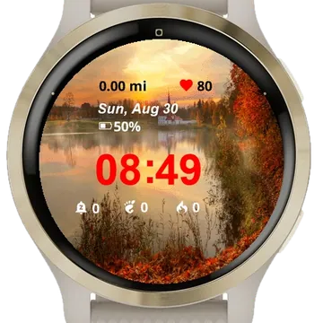 Sun Setting Over Water Garmin watch face preview