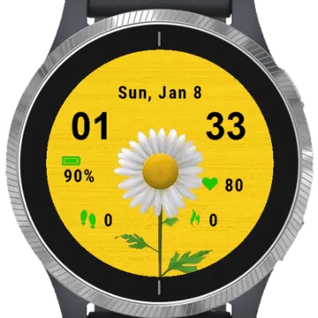 Sunflower Garmin watch face preview