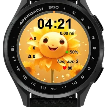 SunFlower Garmin watch face preview