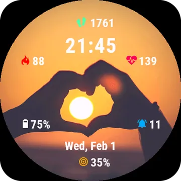 Sunheart Garmin watch face preview