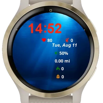 Sunlight Shines Through Water Garmin watch face preview