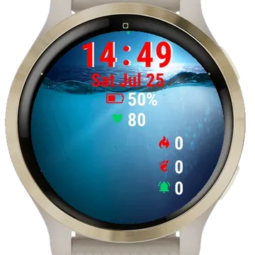 Sunlight Shines Through Water Garmin watch face preview