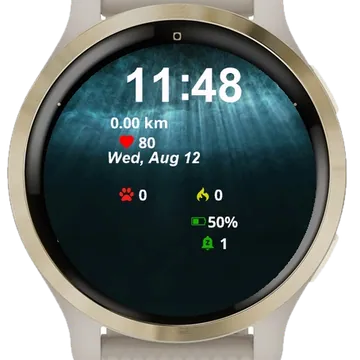 Sunlight Shining Through Water Garmin watch face preview