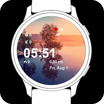 Sunrise Lake Side Garmin watch face preview
