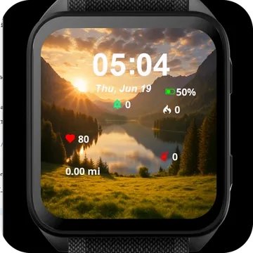 Sunrise Reflection Garmin watch face preview