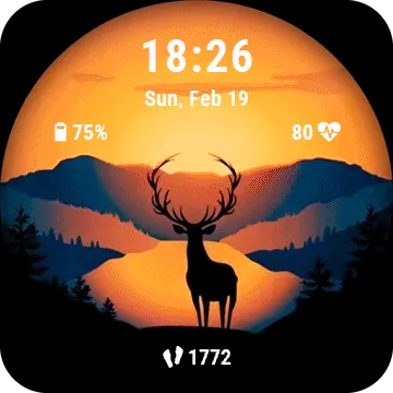Sunrisedeer Garmin watch face preview