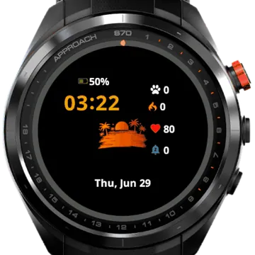 Sunset Garmin watch face preview
