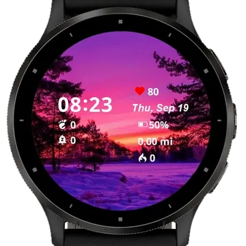 Sunset Garmin watch face preview