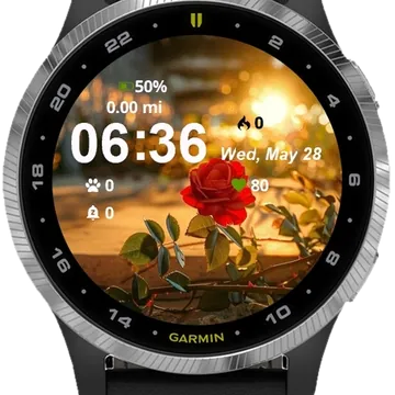 Sunset Bloom Garmin watch face preview