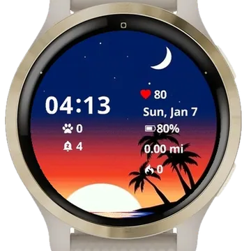 Sunset Decor Garmin watch face preview