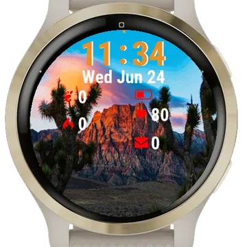 Sunset Desert Garmin watch face preview