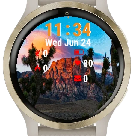 Sunset Desert Garmin watch face preview