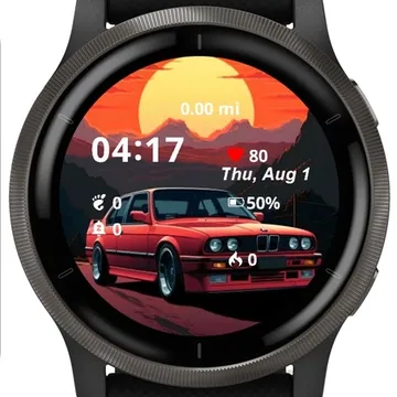 Sunset Drive Garmin watch face preview