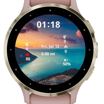 Sunset Island Garmin watch face preview