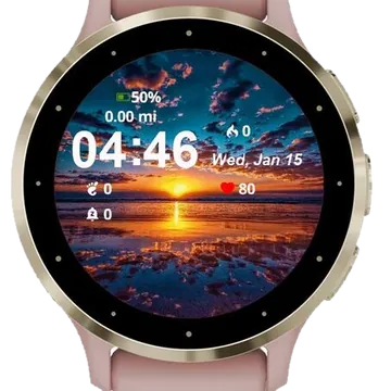Sunset Landscape Garmin watch face preview