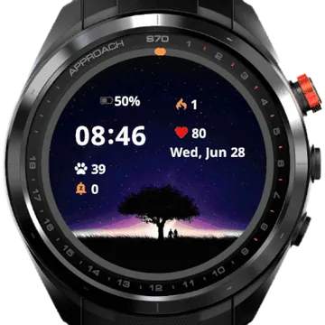 Sunset Moon Garmin watch face preview