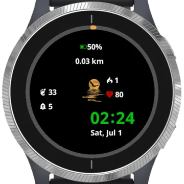 Sunset Sea Garmin watch face preview