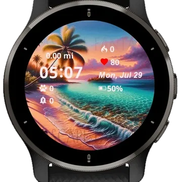 Sunset Serenity Garmin watch face preview