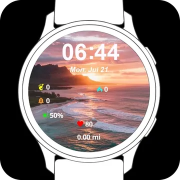 Sunset Shores Garmin watch face preview
