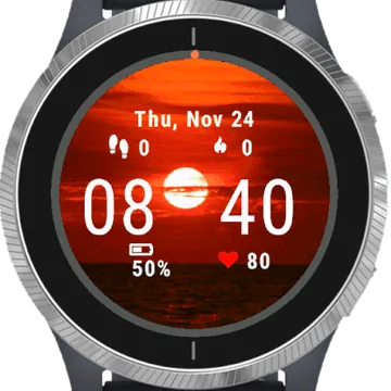 Sunset Sky Horizon Garmin watch face preview