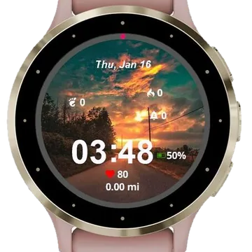 Sunset Street Garmin watch face preview