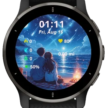 Sweet couple Garmin watch face preview