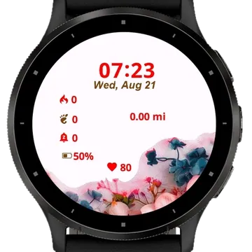 Table Flowers Garmin watch face preview
