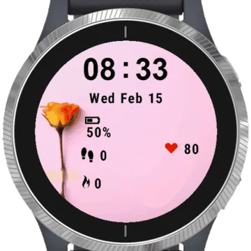 Table Flowers Garmin watch face preview