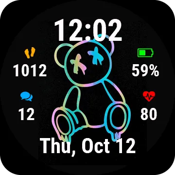 Teddy Garmin watch face preview