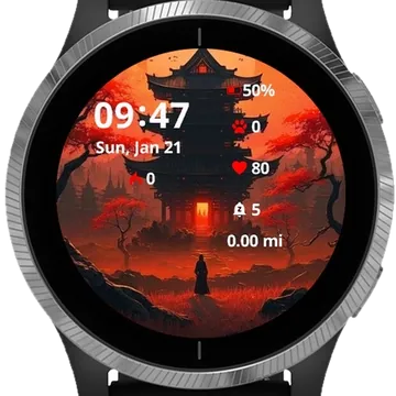 Temple of meditation Garmin watch face preview