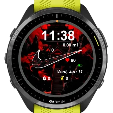 Temple of the Swoosh Garmin watch face preview