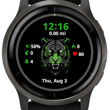 The angry Lion Garmin watch face preview