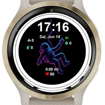 The Astronaut Garmin watch face preview