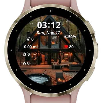 The Cabin In Forest Garmin watch face preview