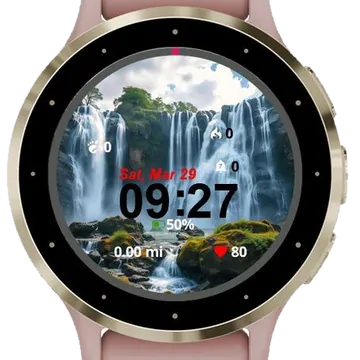 The Cascade Garmin watch face preview