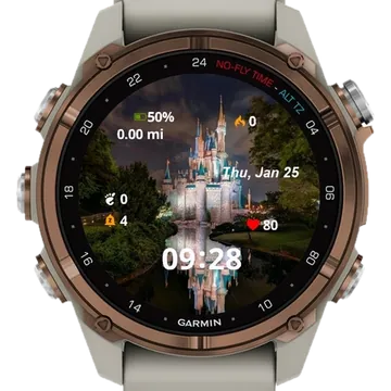 The castle photo Garmin watch face preview