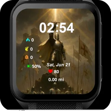 The Chosen Knight Garmin watch face preview