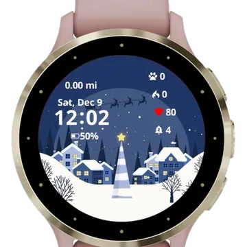 The City Frozen Garmin watch face preview