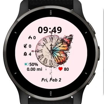 The clock Garmin watch face preview