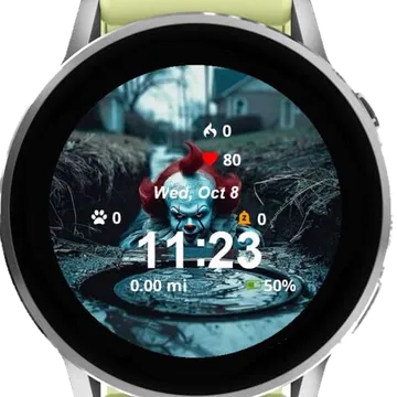 The Clown Below Garmin watch face preview
